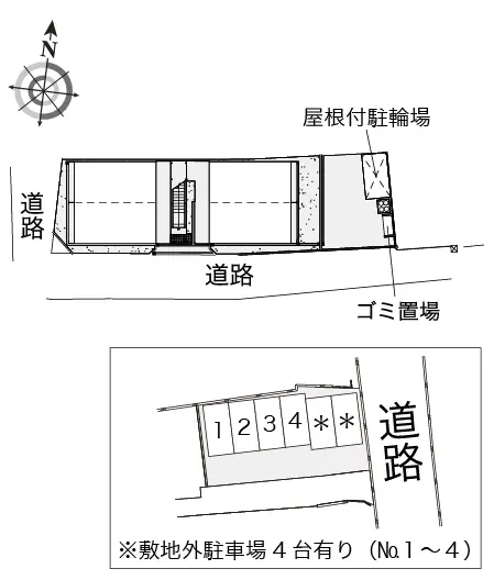 ★手数料０円★大和高田市三和町　月極駐車場（LP）